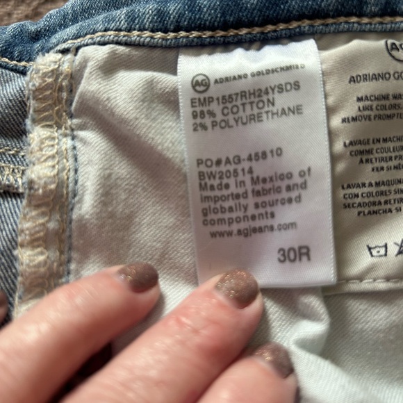 🩵AG Adriano Goldschmied The Prima Crop Cigarette Crop, size 10. - Picture 5 of 8